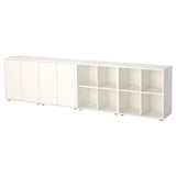 EKET Combinazione di mobili con piedini, bianco, 280x35x72 cm