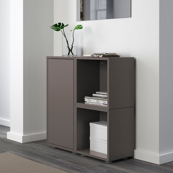 EKET Combinazione di mobili con piedini, grigio scuro, 70x35x72 cm