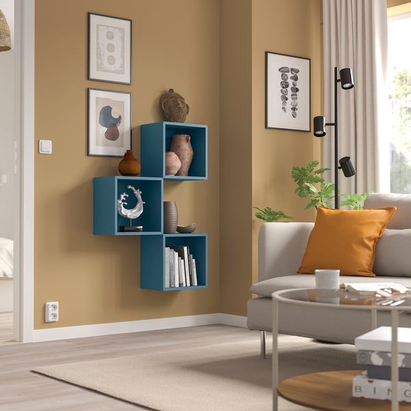 EKET Combinazione di mobili da parete, blu grigio scuro, 70x25x105 cm