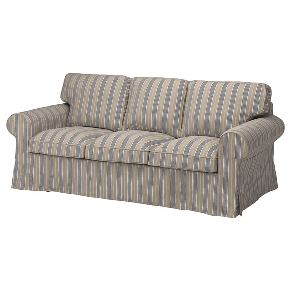 EKTORP Fodera per divano a 3 posti, Karlshov beige/multicolore