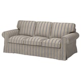 EKTORP Fodera per divano a 3 posti, Karlshov beige/multicolore