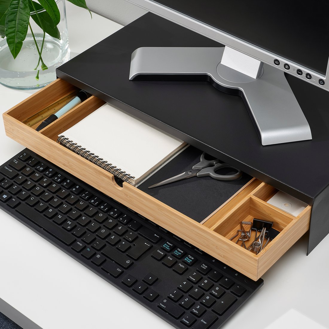 Supporto Per Monitor IKEA ELLOVEN Con Cassetto, Colore Antracite