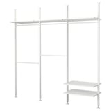 ELVARLI Combinazione di guardaroba, bianco, 258x51x222-350 cm
