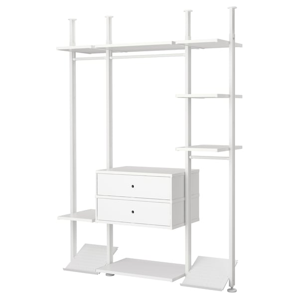 ELVARLI Combinazione di guardaroba, bianco, 178x51x222-350 cm