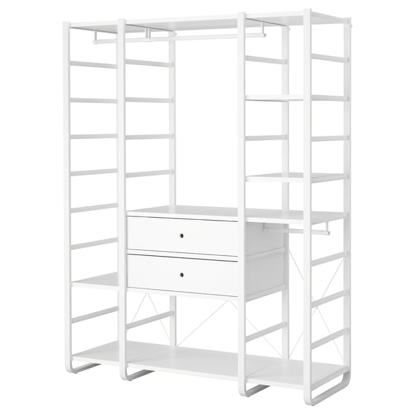 ELVARLI Combinazione di guardaroba, bianco, 165x55x216 cm