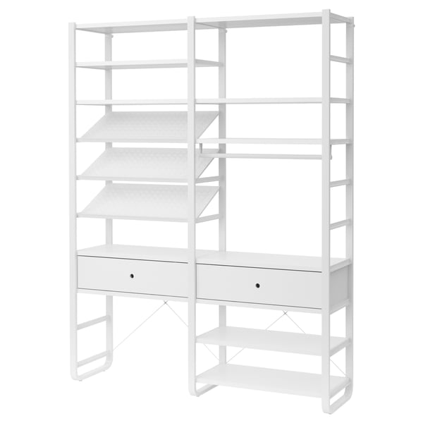 ELVARLI Combinazione di guardaroba, bianco, 165x40x216 cm