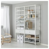 ELVARLI Combinazione di guardaroba, bianco, 165x40x216 cm