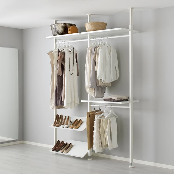 ELVARLI Combinazione di guardaroba, bianco, 175x51x222-350 cm