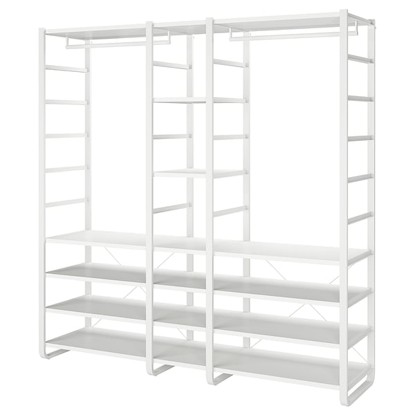 ELVARLI Combinazione di guardaroba, bianco, 205x55x216 cm