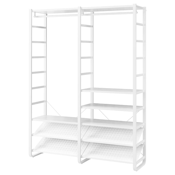 ELVARLI Combinazione di guardaroba, bianco, 165x40x216 cm
