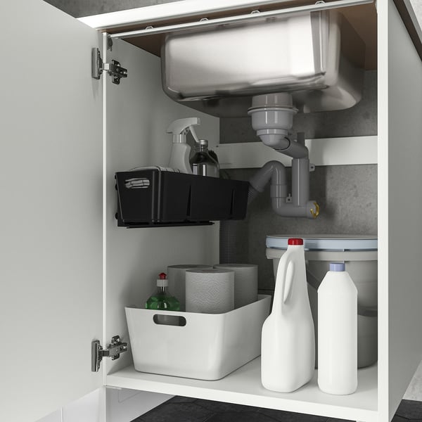 ENHET Combinazione di mobili, bianco, 139x63.5x87.5 cm