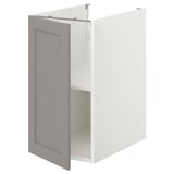 ENHET Mobile base con ripiano/anta, bianco/grigio cornice, 40x62x75 cm