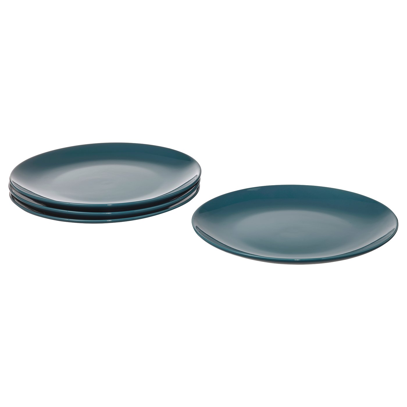 FÄRGKLAR Piatto, lucido turchese scuro, 26 cm - IKEA Svizzera