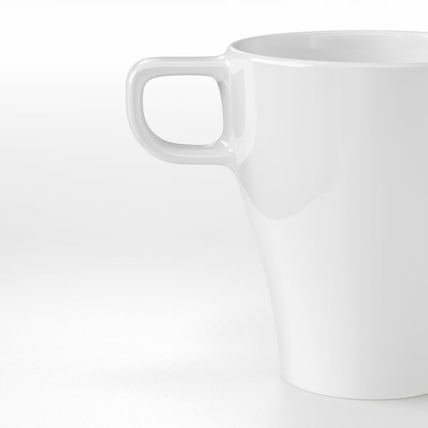 FÄRGRIK Tazza, gres bianco, 25 cl