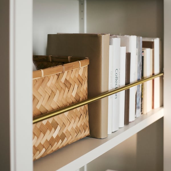 FÄRJKARL Libreria, bianco sporco, 77x39x188 cm