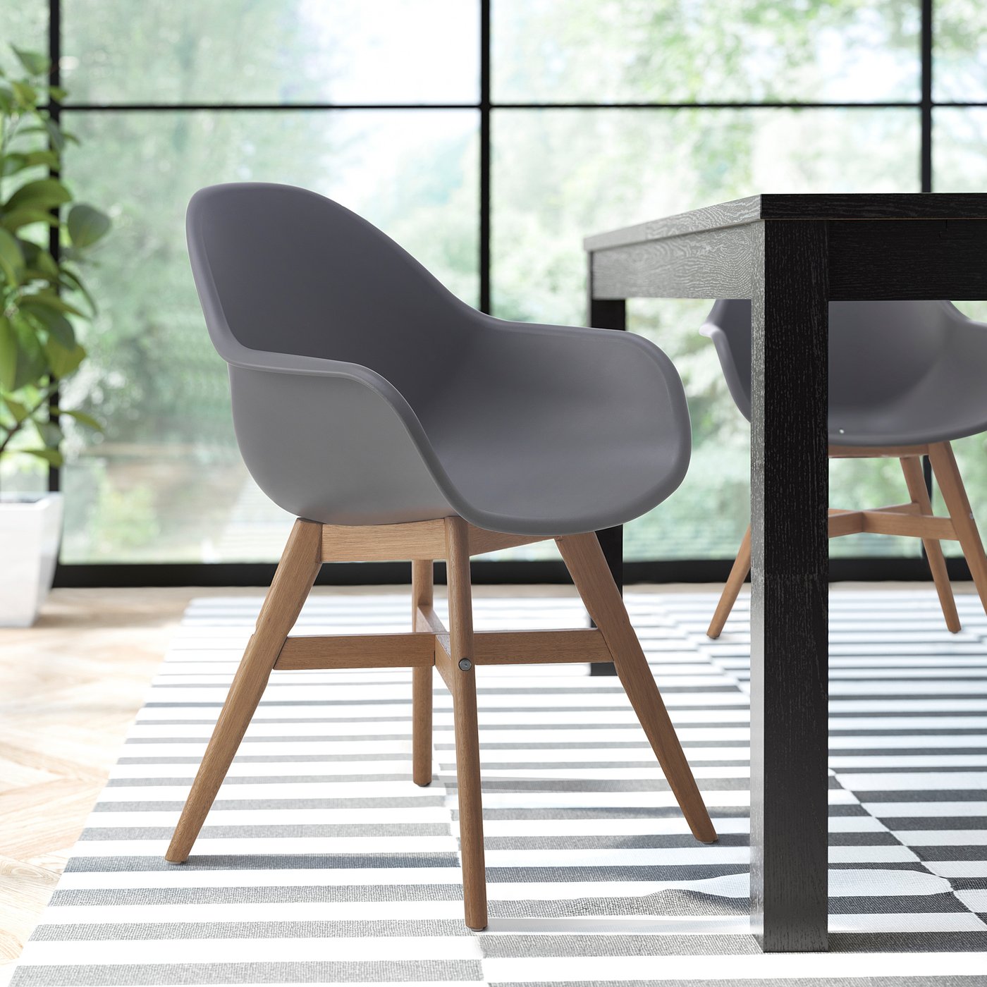 FANBYN Sedia con braccioli, grigio/da interno/esterno - IKEA Svizzera