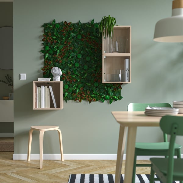 FEJKA Pianta artificiale, da parete/da interno/esterno verde/lilla, 26x26 cm
