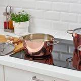 FINMAT Pentola con coperchio, rame/inox, 3 l