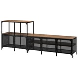 FJÄLLBO Combinazione per TV, nero, 250x36x95 cm