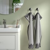 FJÄLLSTARR Asciugamano, bianco/grigio, 40x70 cm