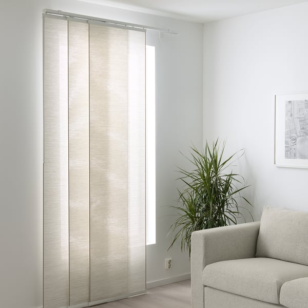 FÖNSTERVIVA Tenda a pannello, bianco/beige, 60x300 cm
