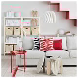 FÖRLUNDA Pouf, con contenitore/Vissle beige