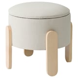 FÖRLUNDA Pouf, con contenitore/Vissle beige