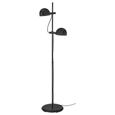 FOLKBÅT Lampada da terra con 2 faretti, nero