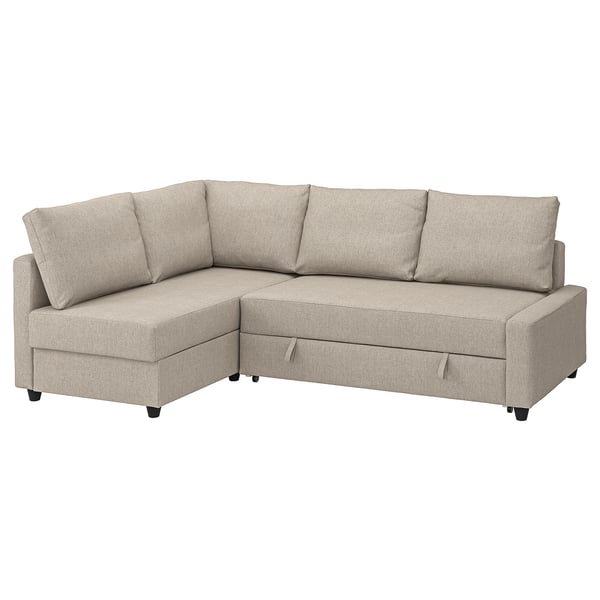 Friheten Divano Letto Angolare Contenitore Con Cuscini Schienale Extra Hyllie Beige Ikea Svizzera