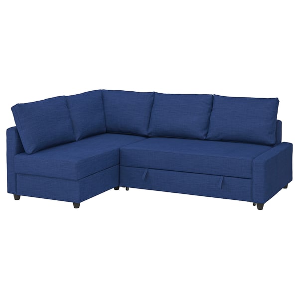 Friheten Divano Letto Angolare Contenitore Con Cuscini Schienale Extra Skiftebo Blu Ikea Svizzera