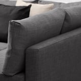 FRIHETEN Divano letto angolare/contenitore, con cuscini schienale extra/Skiftebo grigio scuro