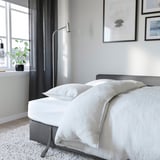 FRIHETEN Divano letto angolare/contenitore, con cuscini schienale extra/Skiftebo grigio scuro