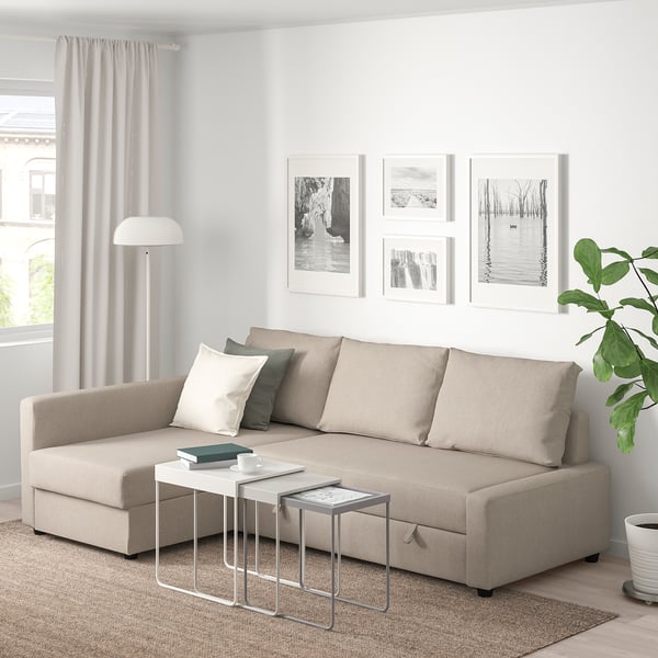 Friheten Divano Letto Angolare Contenitore Hyllie Beige Ikea Svizzera