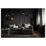 FRIHETEN Divano letto angolare/contenitore, Skiftebo grigio scuro