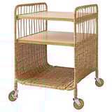 FRYKSÅS Elemento contenitore con rotelle, rattan, 37x53 cm