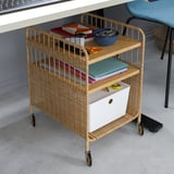 FRYKSÅS Elemento contenitore con rotelle, rattan, 37x53 cm