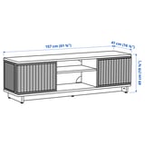 FRYKSÅS Mobile TV, rattan, 157x41x49 cm