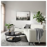 FULLERÖ Divano a 3 posti/chaise-longue, sx, Grann bianco/metallo