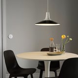 FYRTIOFYRA Lampada a sospensione, bianco/nero, 38 cm