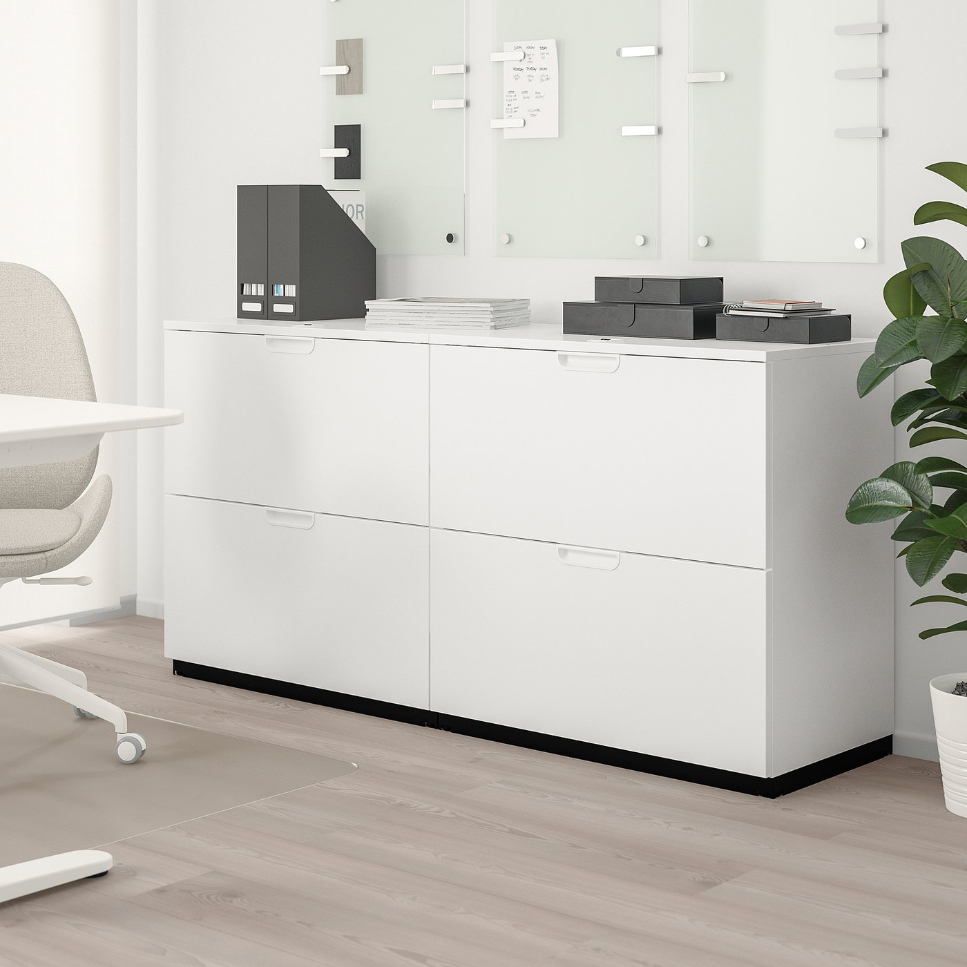 GALANT Combinazione con portadocumenti, bianco, 160x80 cm - IKEA Svizzera