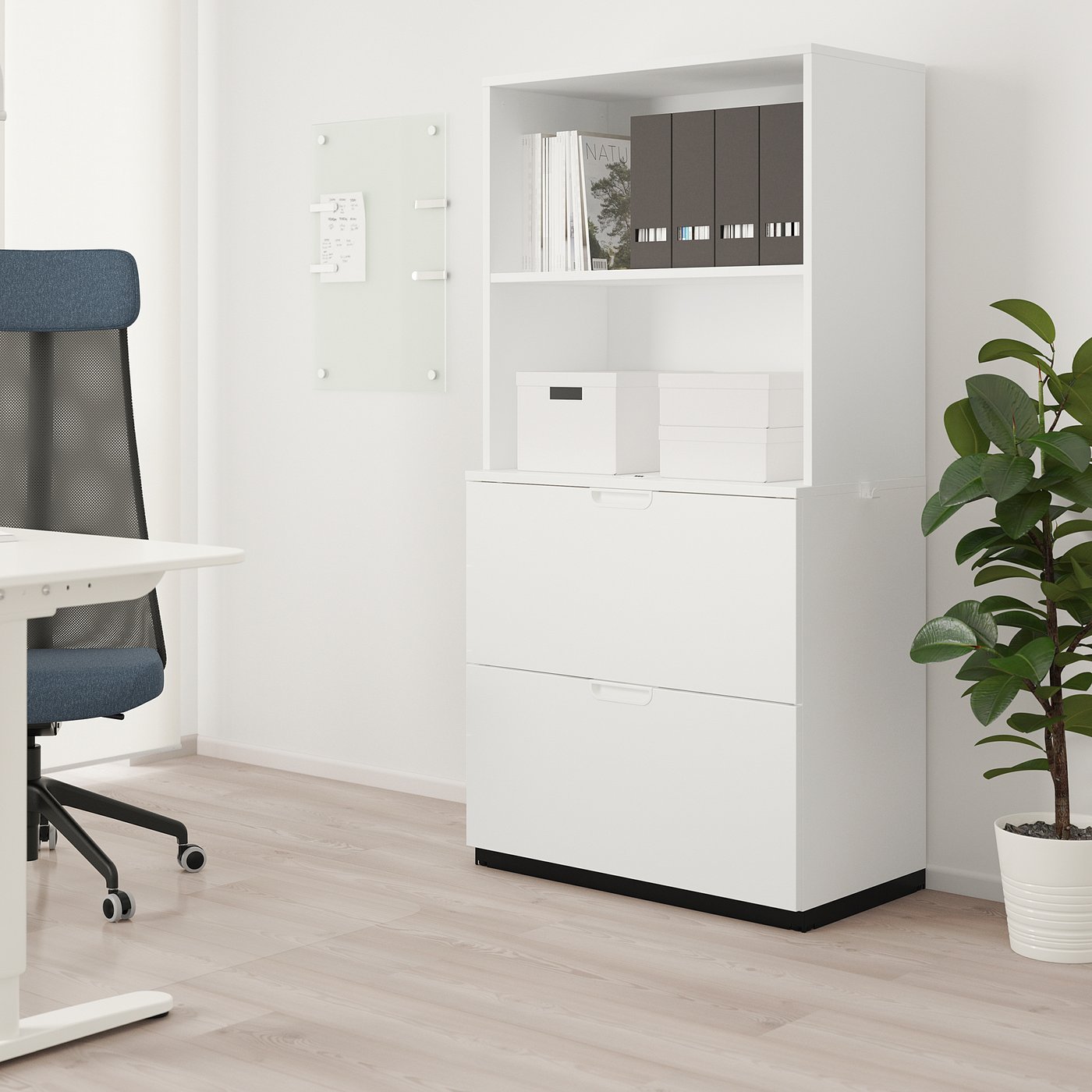 GALANT Combinazione con portadocumenti, bianco, 80x160 cm - IKEA Svizzera