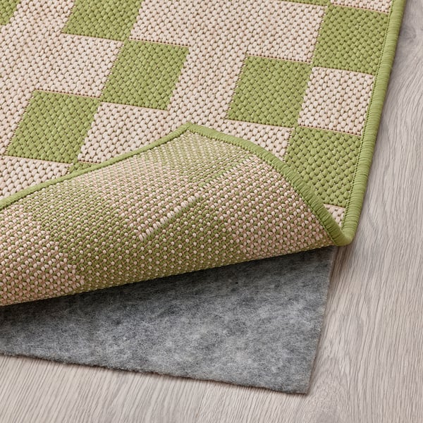 GÅNGSTIG Tappeto cucina, tessitura piatta verde/bianco sporco, 80x150 cm