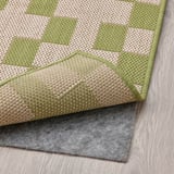 GÅNGSTIG Tappeto cucina, tessitura piatta verde/bianco sporco, 80x150 cm