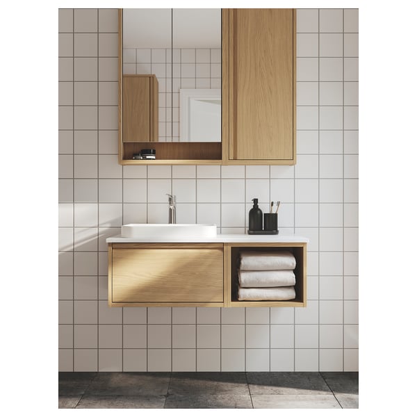 GANSJÖN Set per bagno, 3 pezzi, nero