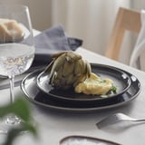 GLADELIG Piatto frutta, grigio scuro, 20 cm