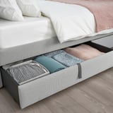 GLADSTAD Contenitore sottoletto imbottito, Kabusa grigio chiaro, 200 cm