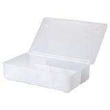 GLIS Contenitore con coperchio, trasparente, 34x21 cm