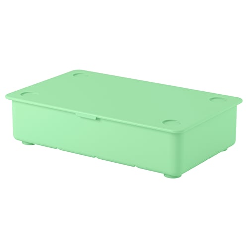 GLIS Contenitore con coperchio, verde, 34x21 cm
