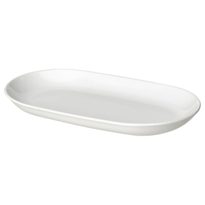 GODMIDDAG Piatto da portata, bianco, 27x14 cm