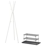 GREJIG / EKRAR Set mobili ingresso, 4 pezzi, bianco/grigio